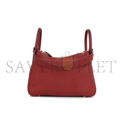 HERMÈS MASTER  LINDY 30 ROUGE GRENAT CLEMENCE (30*19*16cm) 